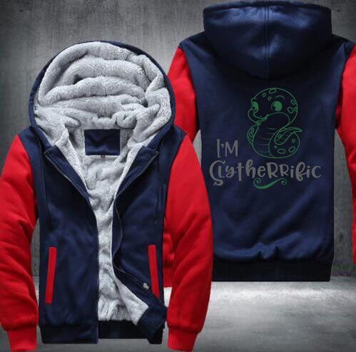 Harry Potter Winter Zip Hoodies Slytherin Navy-Red