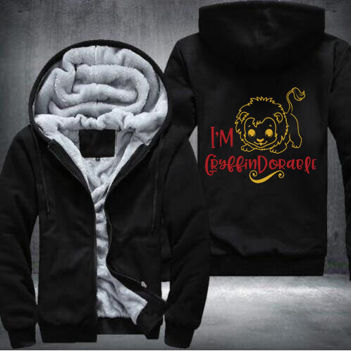 Harry Potter Winter Zip Hoodies Gryffindor Black - Black