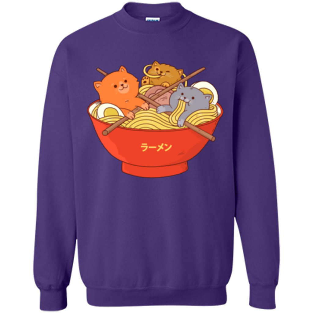 Ramen Noodles And Cats T-shirt Orange