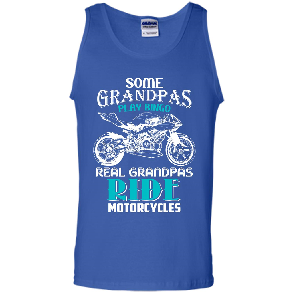 Papa T-shirt Real Grandpas Ride Motorcycles Royal