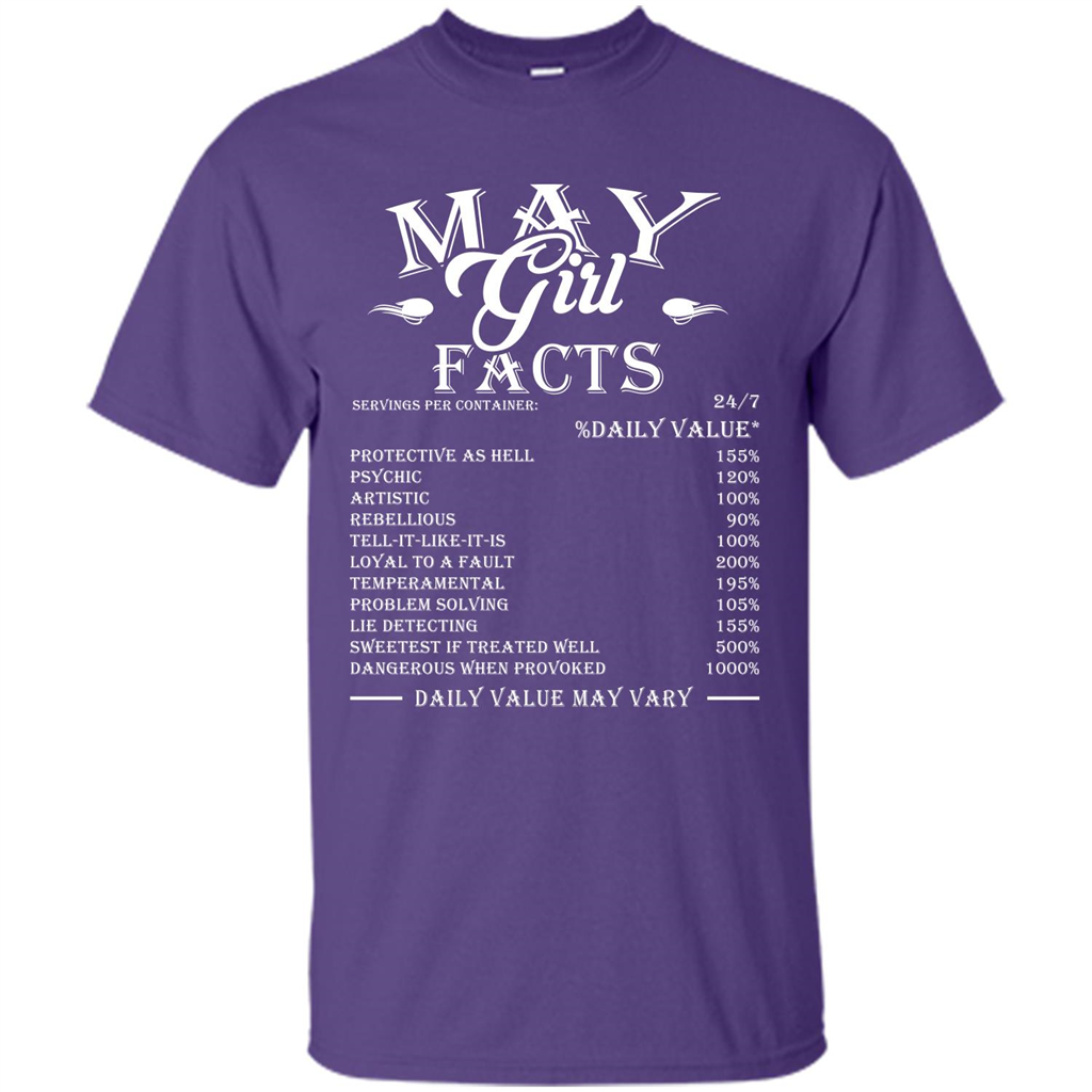 May Girl Facts T-shirt Purple