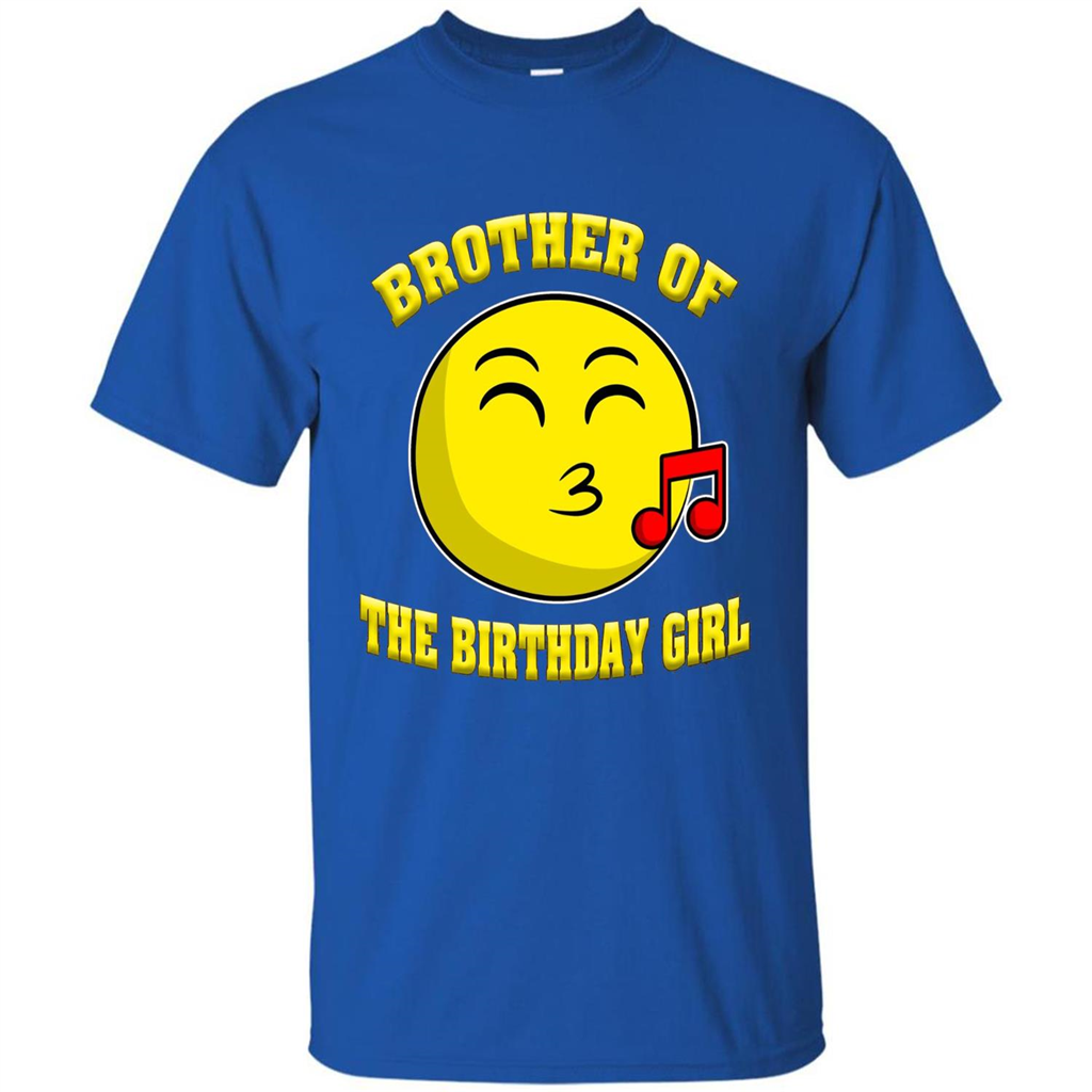 Brother Of The Birthday Girl Emoji T-shirt Royal