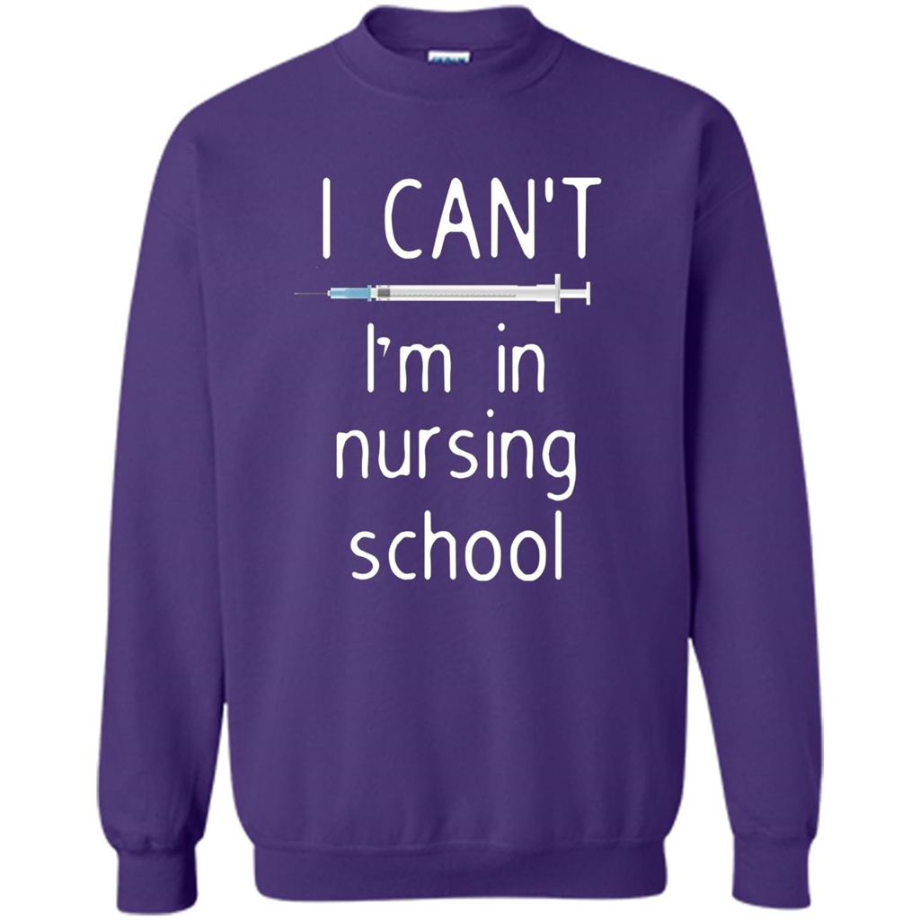Funny Nurse T-shirt I Can't I'm In Nursing School T-shirt Orange