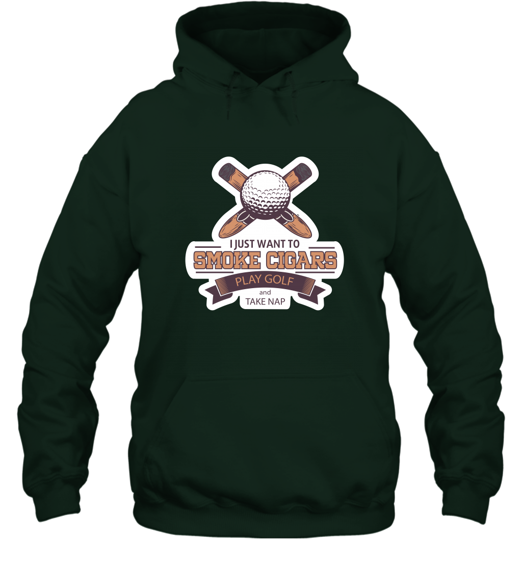 Smoke Cigar Play Golf Take Naps Shirt Hoodie Hoodie Forest