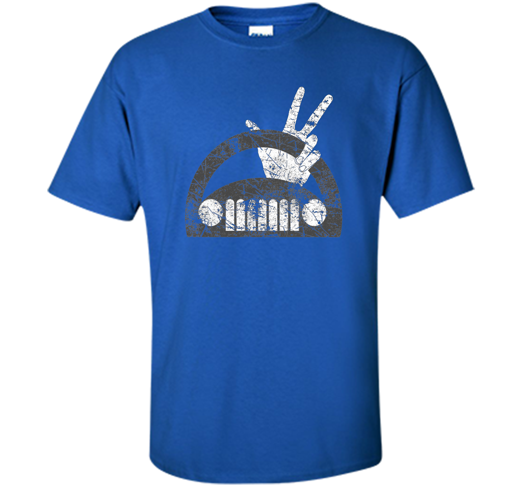 The Jeep Wave You Get It Or You Don't Distressed T-shirt Royal