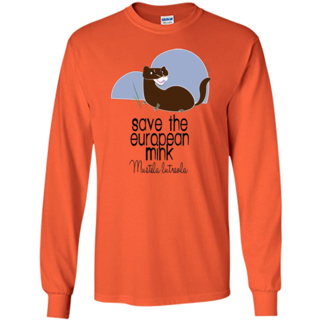 Save The European Mink T-shirt Orange