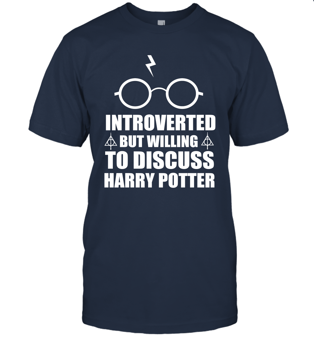 Introverted But Willing To Discuss Harry Potter T-Shirt T-Shirt Navy