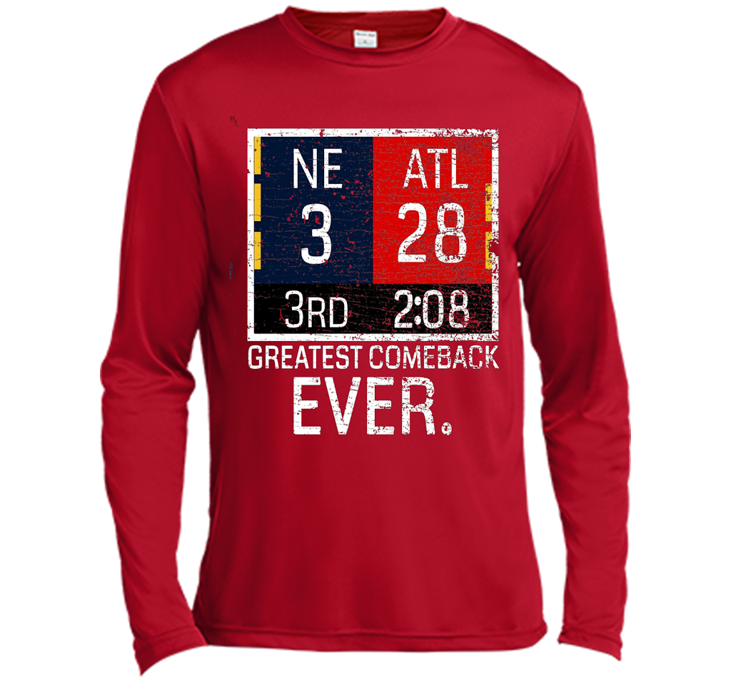 New England 3 - Atlanta 28 T-shirt - Greatest Comeback Ever T-shirt Red