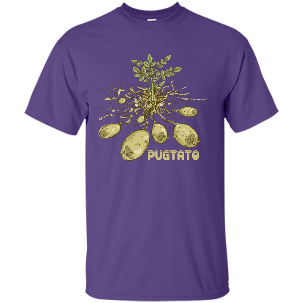Pug Lover T-shirt Pug Potato Pugtato Purple