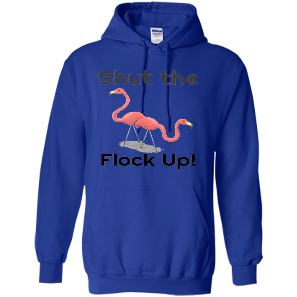 Flamingo T-shirt Shut The Flock Up Royal