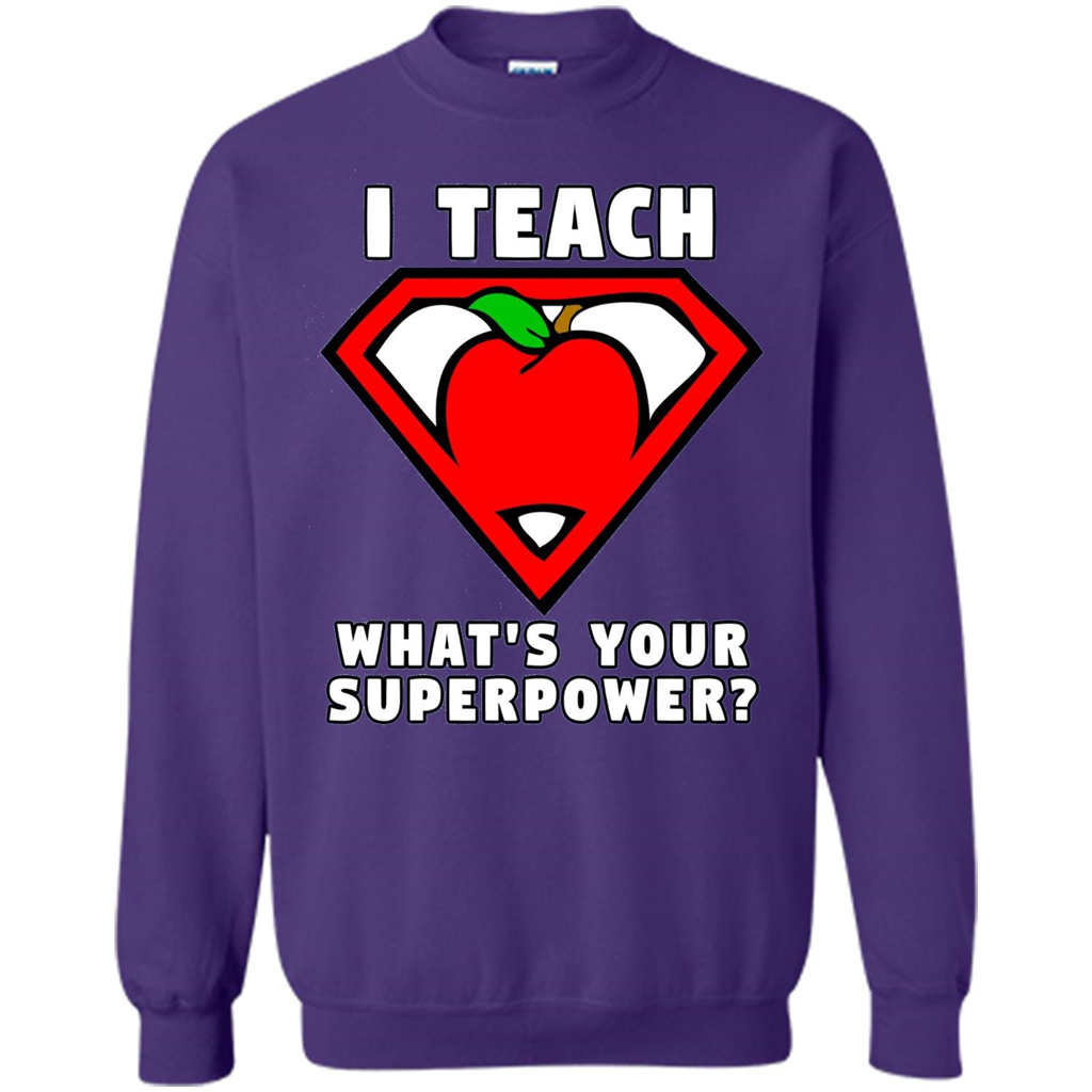 Teacher T-shirt I Teach What's Your Superpower T-shirt Orange