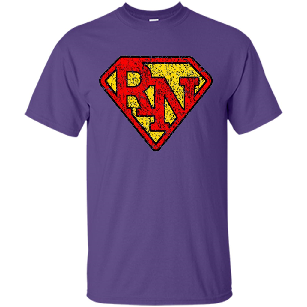 Vintage Super Nurse RN Distressed T-shirt Purple