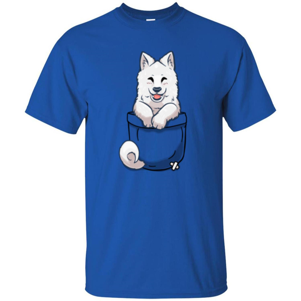 Pocket Samoyed T-shirt Cute Samoyed tshirt Royal
