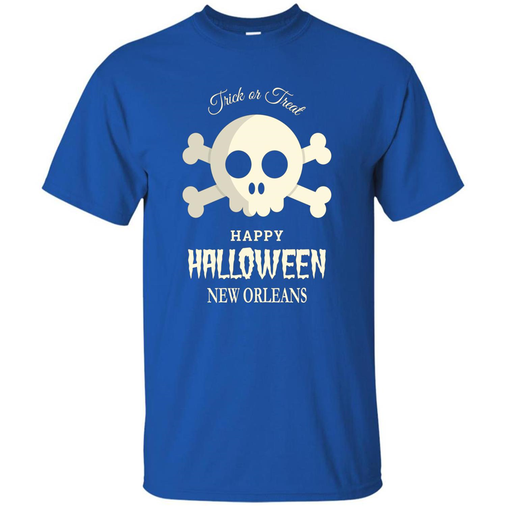 Halloween Trick or Treat Happy Halloween New Orleans T-shirt Royal
