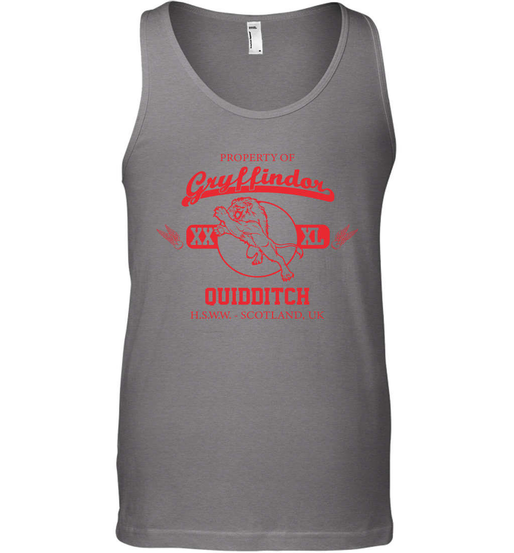 Property Of Gryffindor Quidditch Harry Potter Tank Top Tank Top Graphite Heather