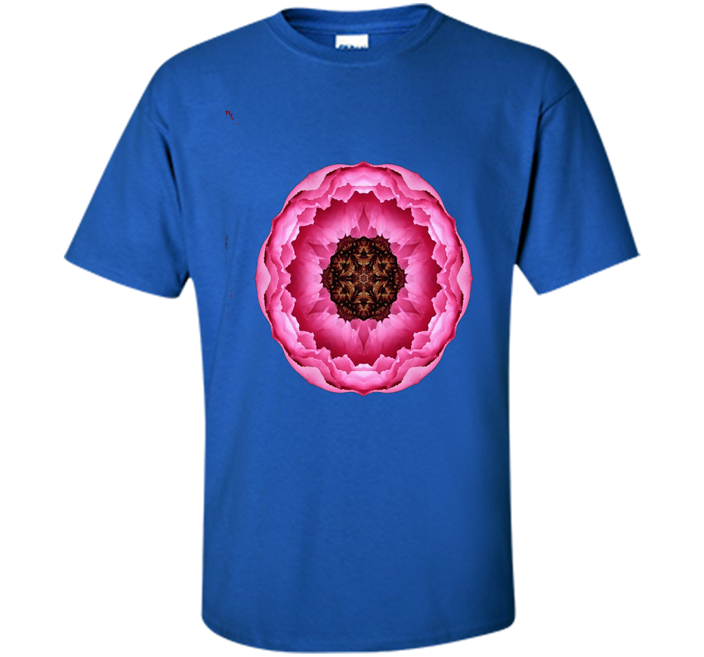 Joy Flower Mandala T-shirt With Inspirational Quotation Royal
