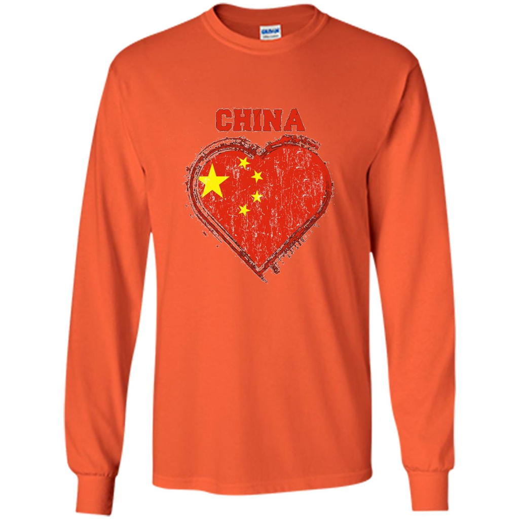 Chinese T-shirt Chinese Flag Shirt Orange