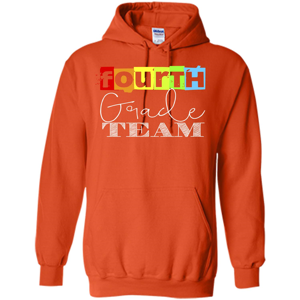 Fourth Grade Team T-shirt School Day T-shirt Orange