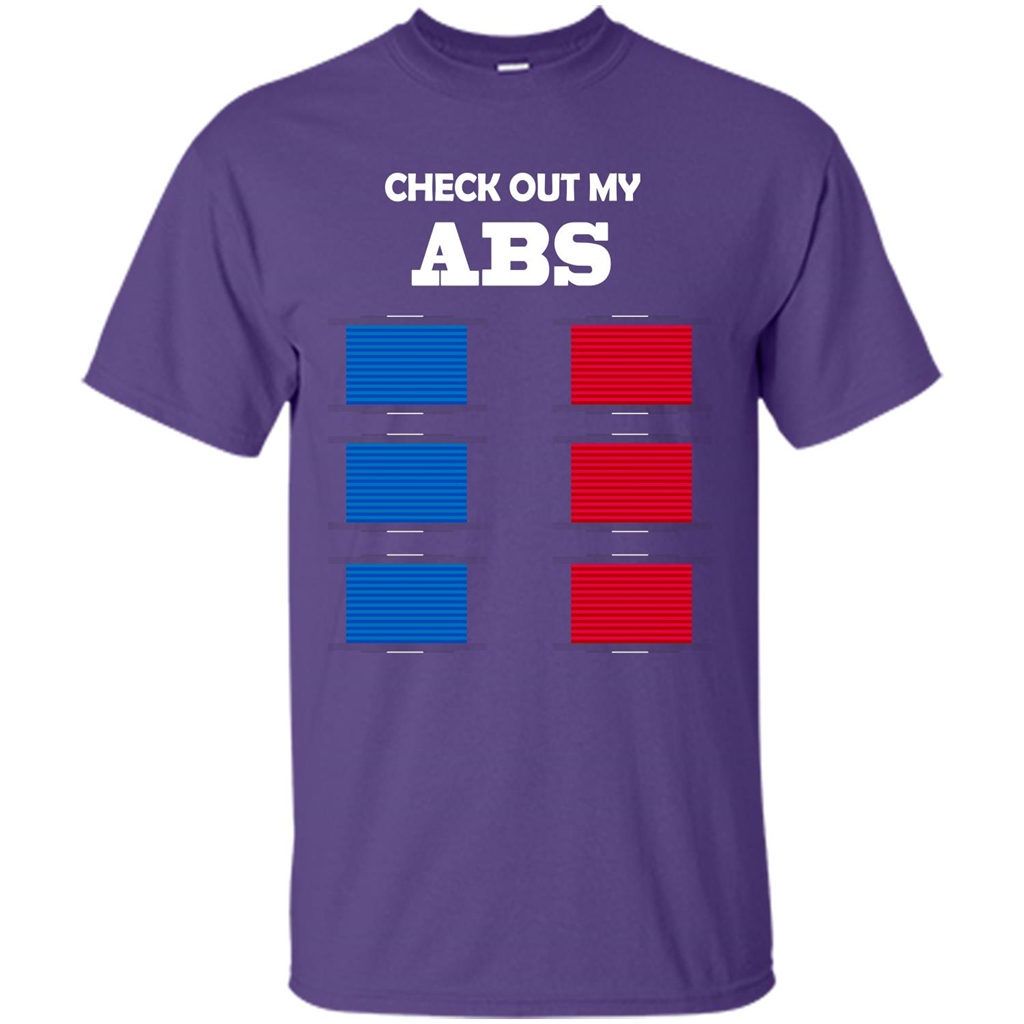 Funny Engineer T-shirt Check Out My Abs Purple