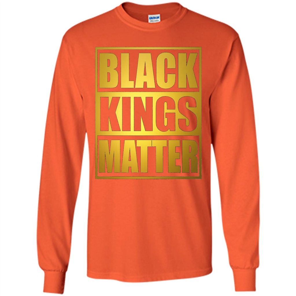 Black Kings Matter T-shirt Orange