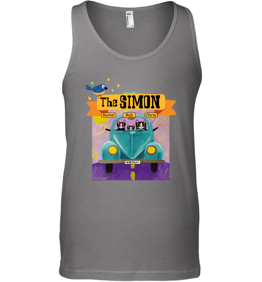 The Simon Family ( Customized Name ) Tank Top Tank Top Graphite Heather