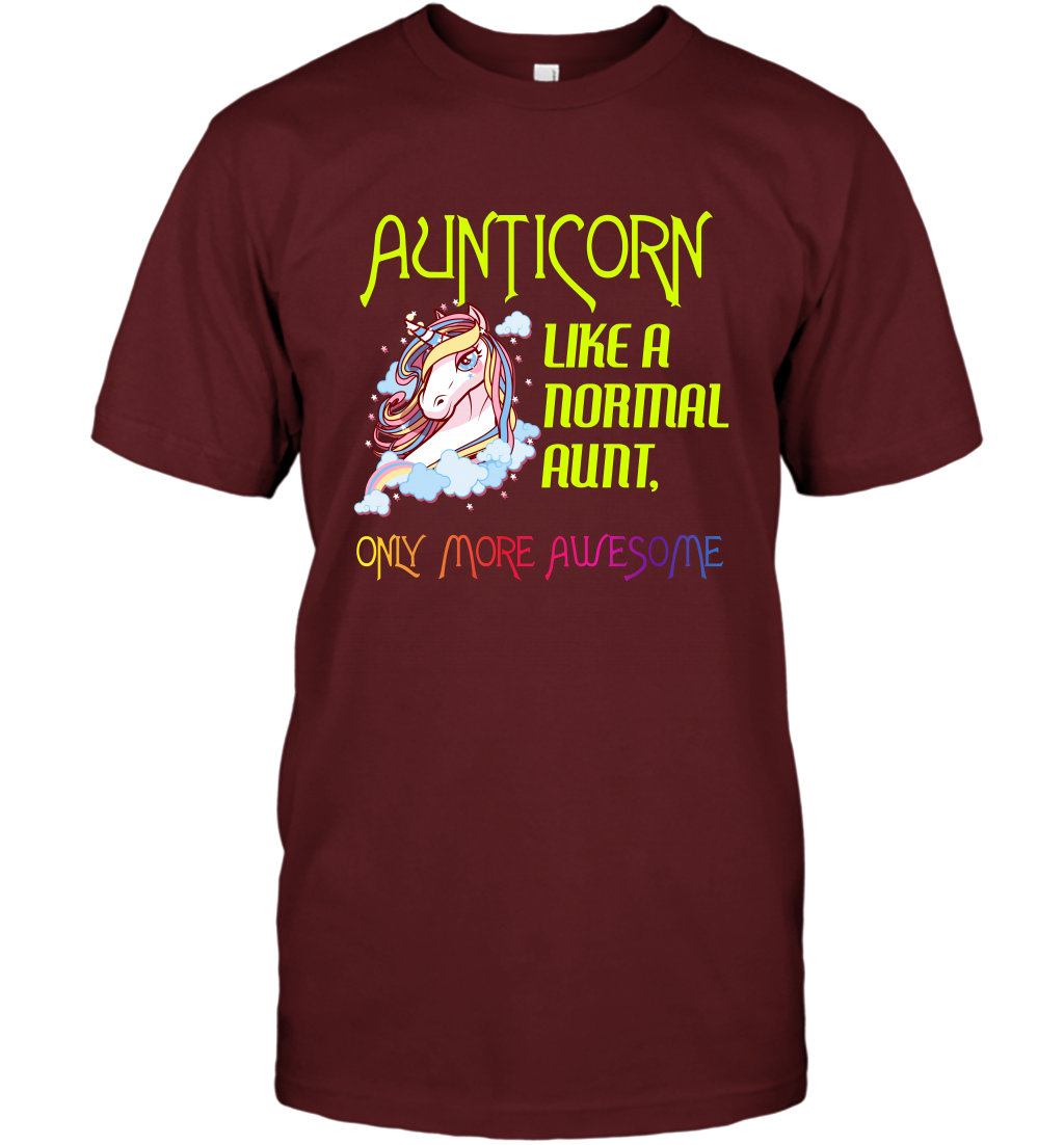 Aunticorn Like A Normal Aunt Only More Awesome Shirt T-Shirt T-Shirt Cardinal