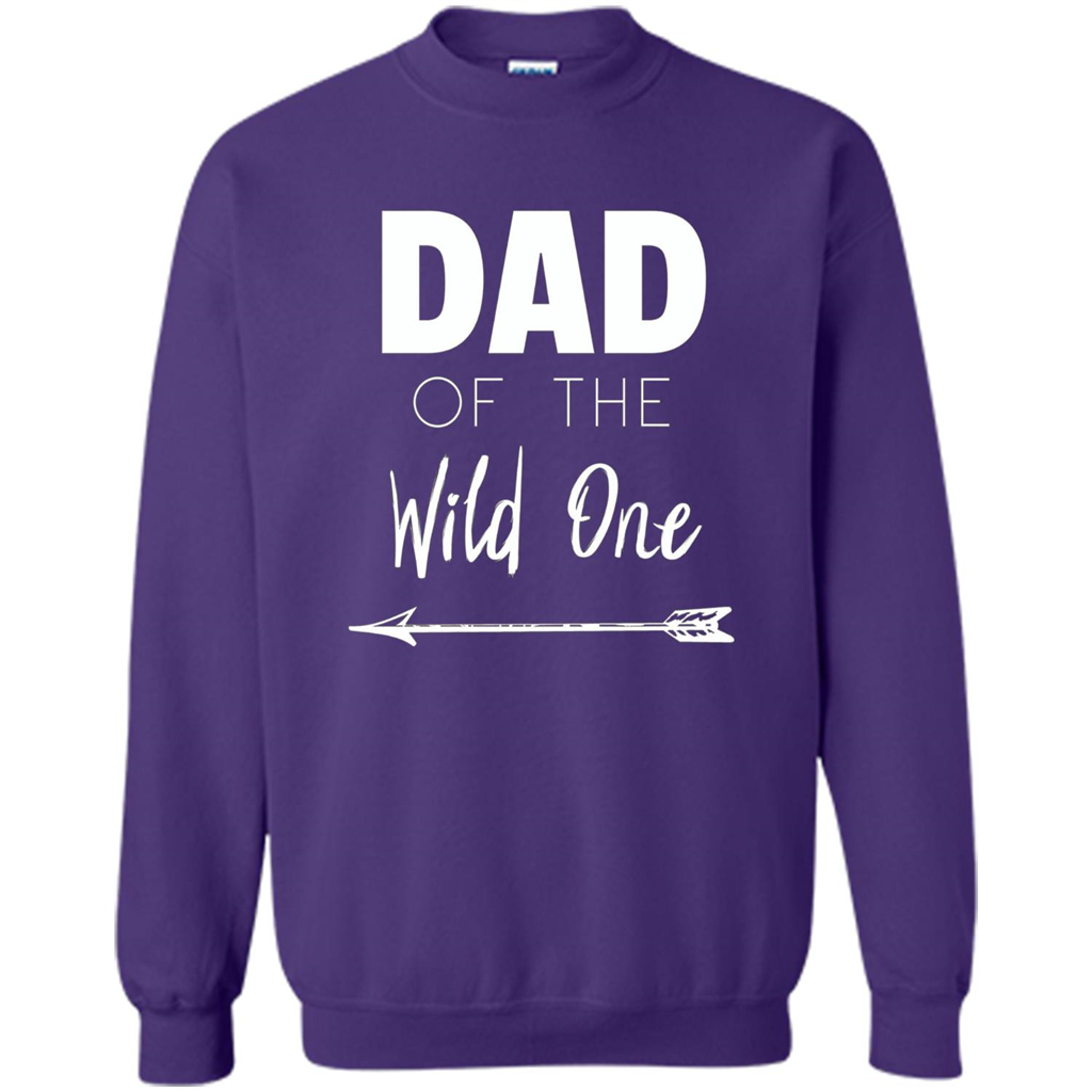 Dad and Kids T-shirt Dad Of The Wild One Father T-shirt Orange