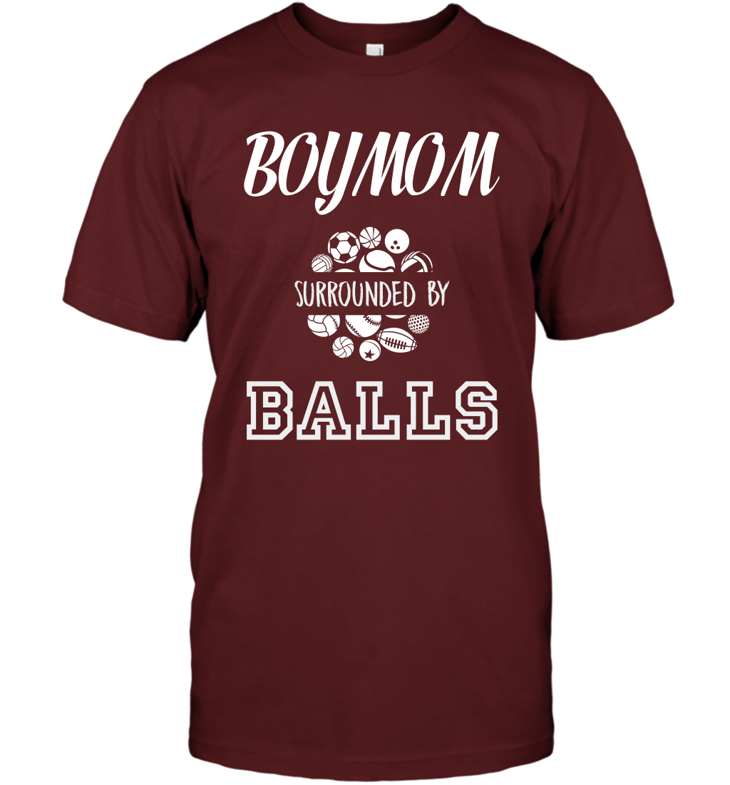 Boy Mom Surounded By Balls Shirt T-Shirt T-Shirt Cardinal