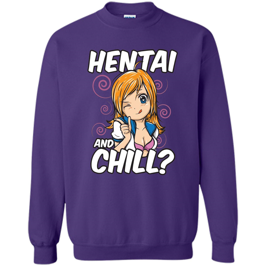 Anime Hentai and Chill T-Shirt Orange