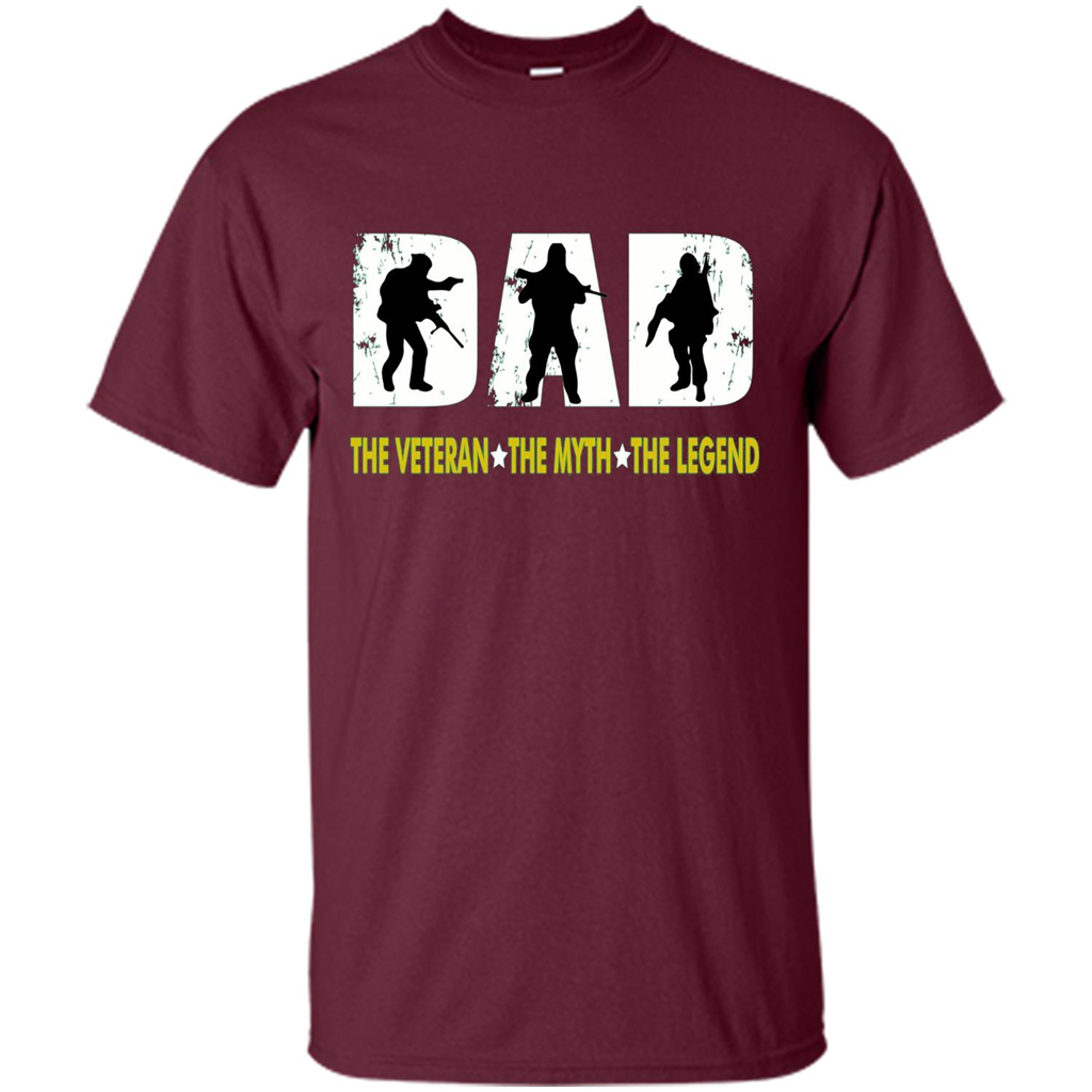Fathers Day T-shirt Dad The Man The Myth The Legend Maroon