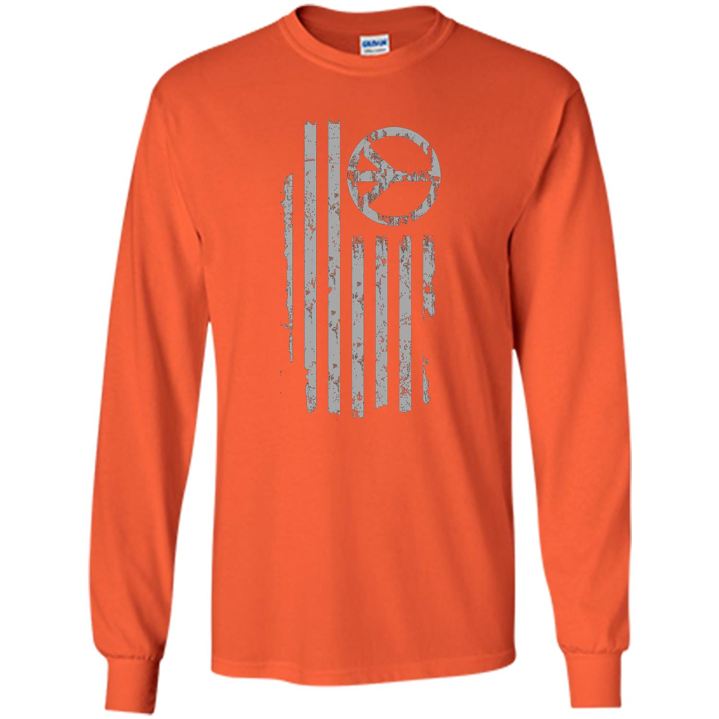 American Peace Flag T-shirt Patriotic Peace Sign Flag Shirt Orange