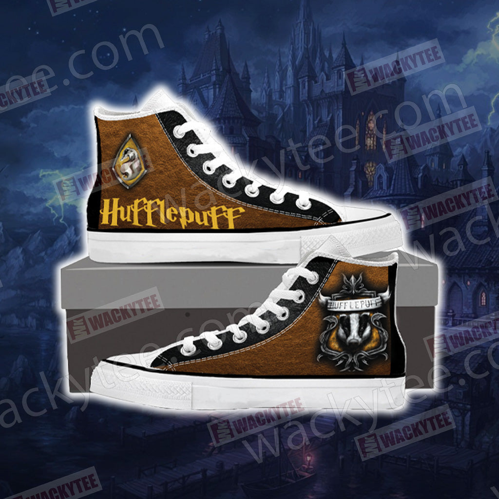 Harry Potter - Hufflepuff House Wacky Style New High Top Shoes SIZE 47