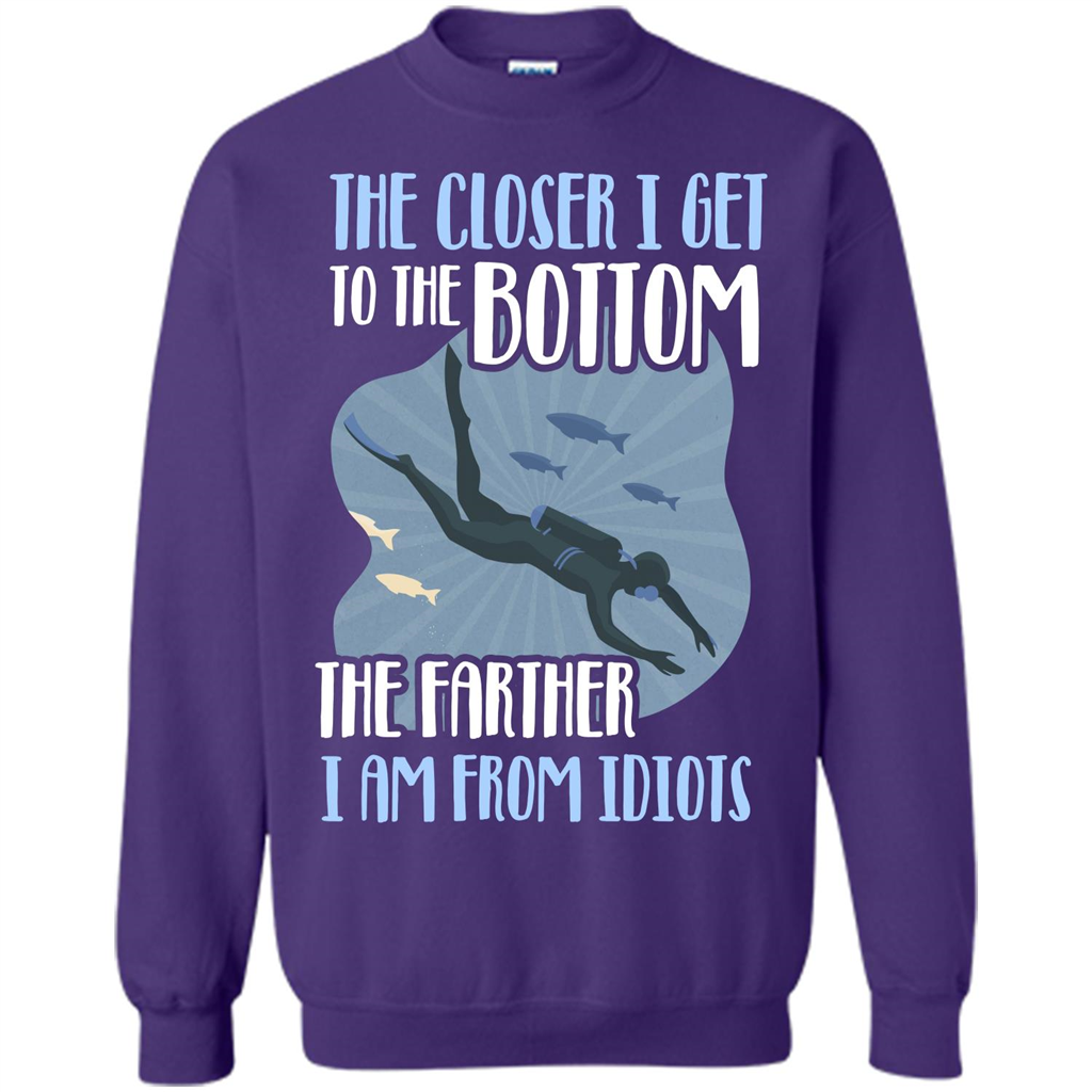 Diver T-shirt The Closer I Get To The Bottom The Farther Orange