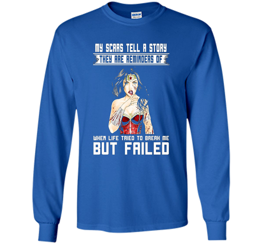 Women's My Scars Tell A Story They Are A Reminder Shirt cool shirt Royal
