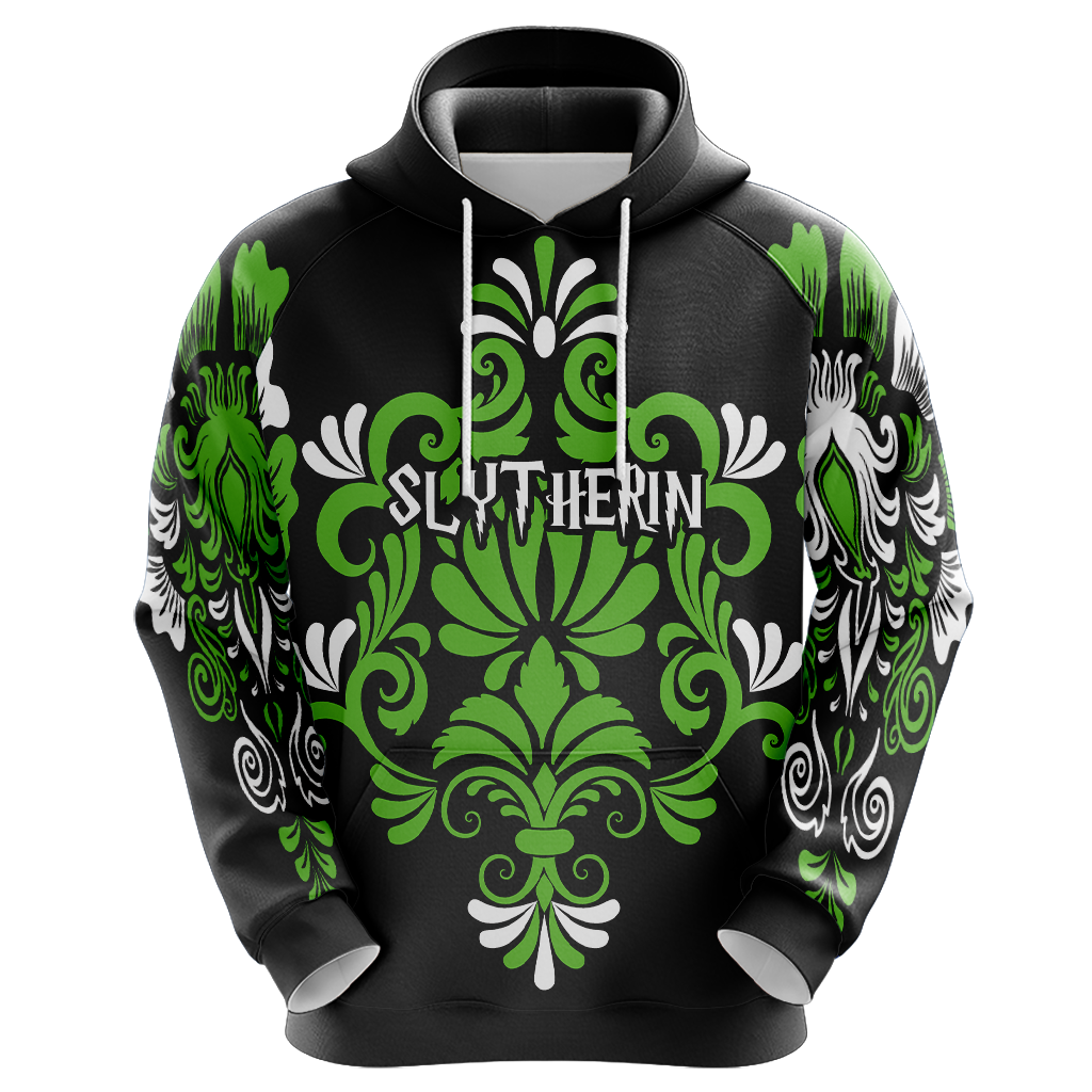 Harry Potter Hogwarts Castle - Slytherin House Wacky Style Version 1 Unisex 3D Hoodie