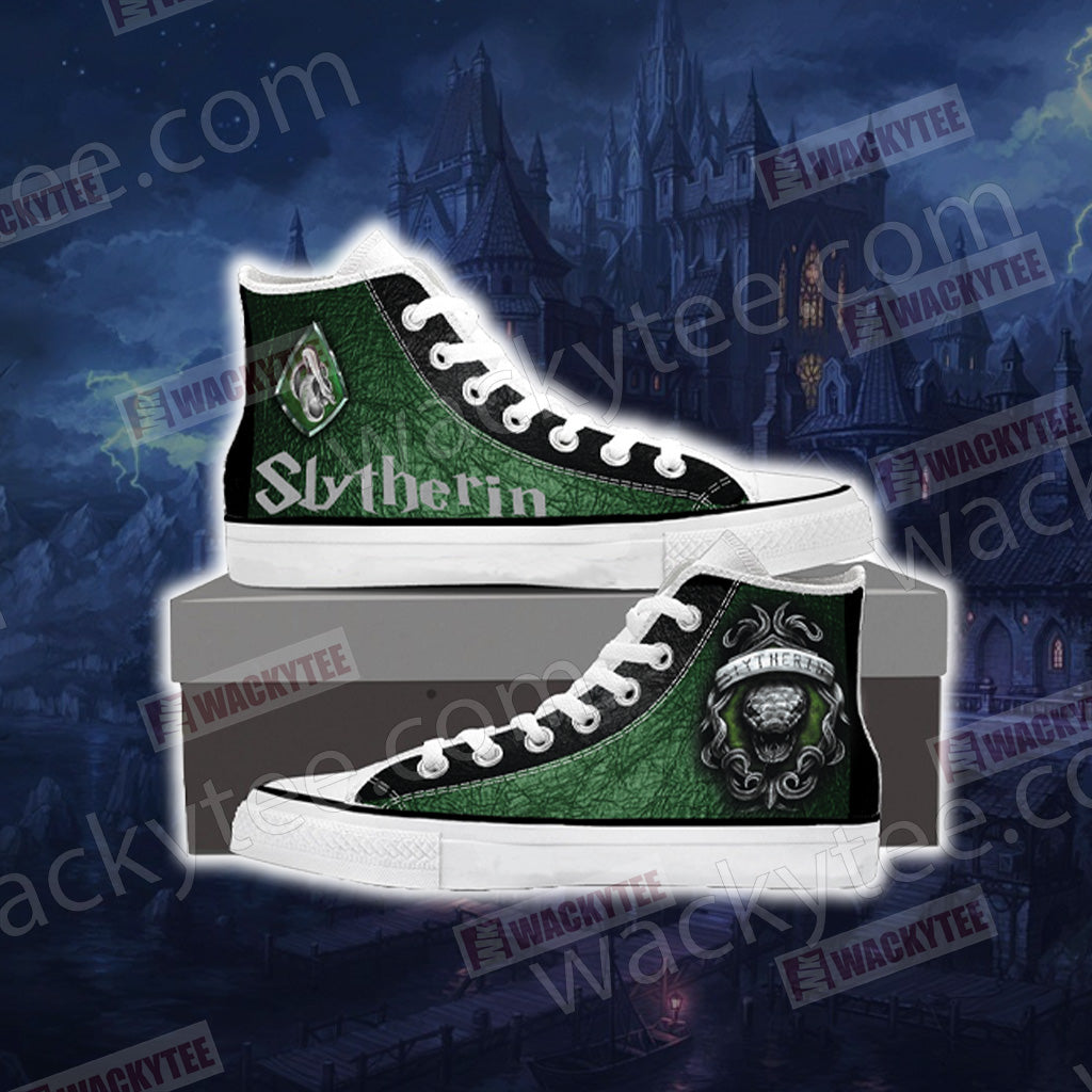 Harry Potter - Slytherin House Wacky Style New High Top Shoes SIZE 47