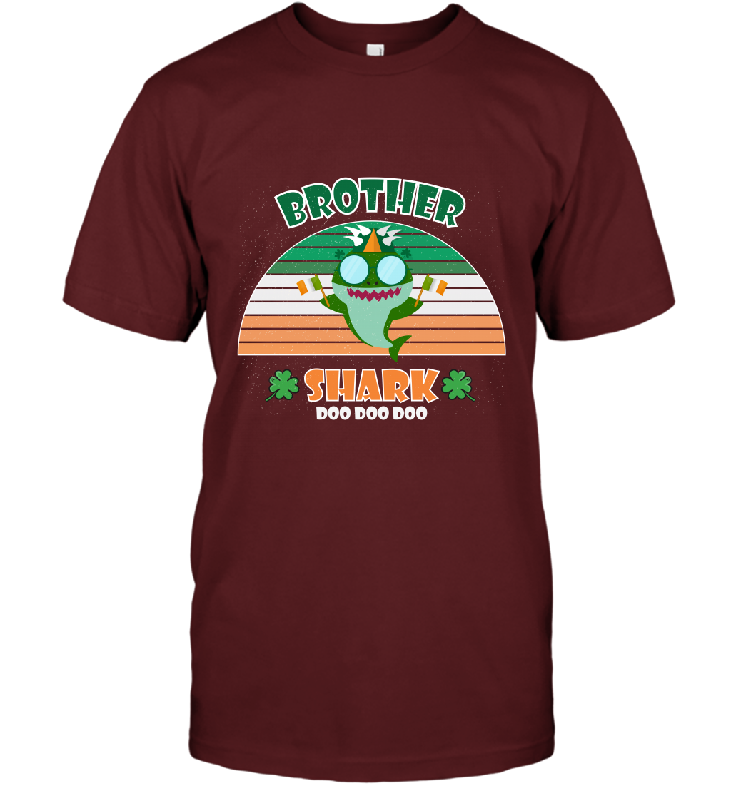 Irish Brother Shark Saint Patricks Day Family Shirt T-Shirt Cardinal
