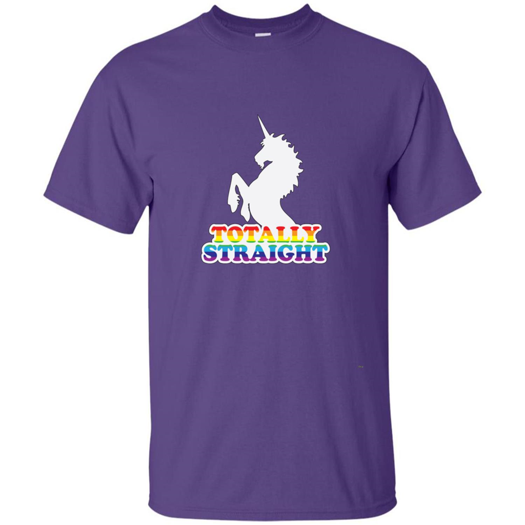 Totally Straight Unicorn T-shirt Purple