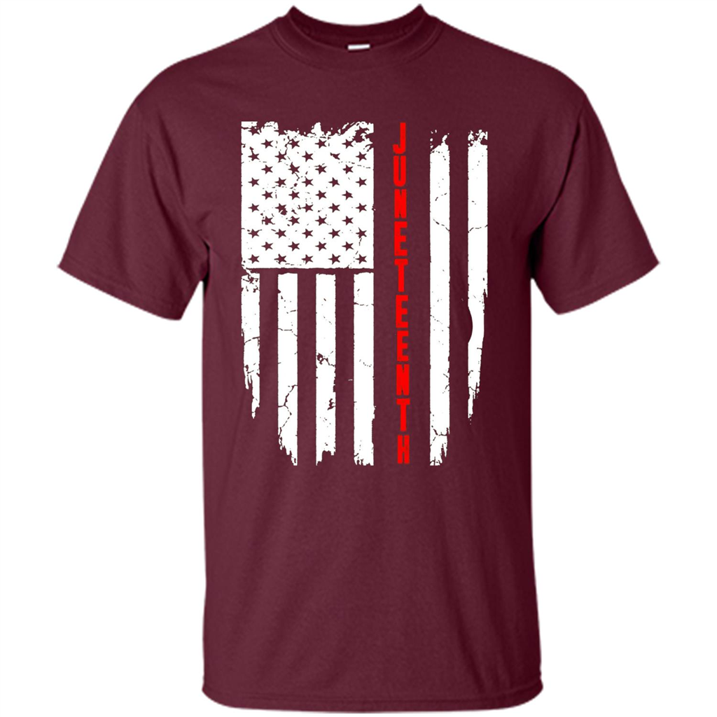 Juneteenth Flag T-shirt Maroon