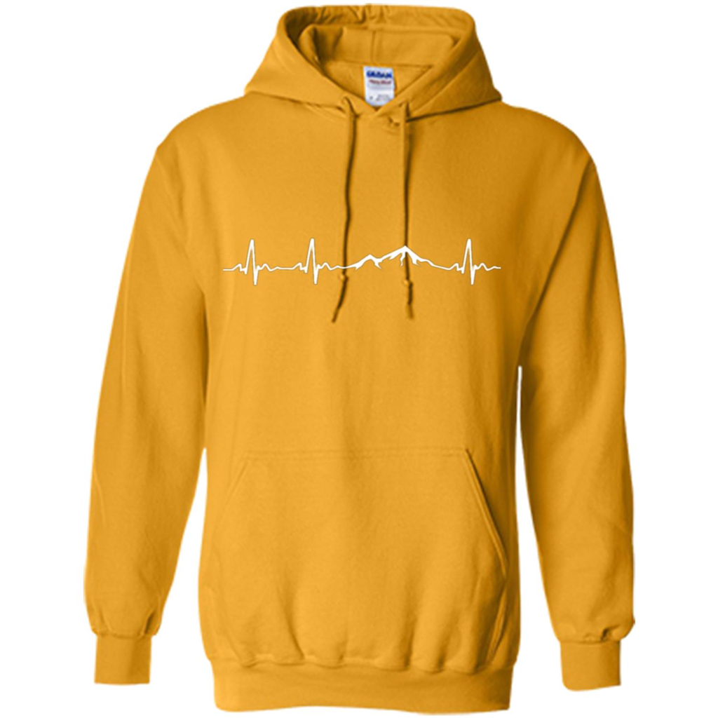 Mountain Lover T-shirt My Heart Beats For The Mountains Gold