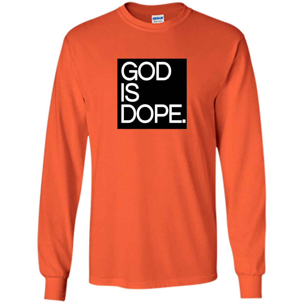 Christian T-shirt God Is Dope T-shirt Orange