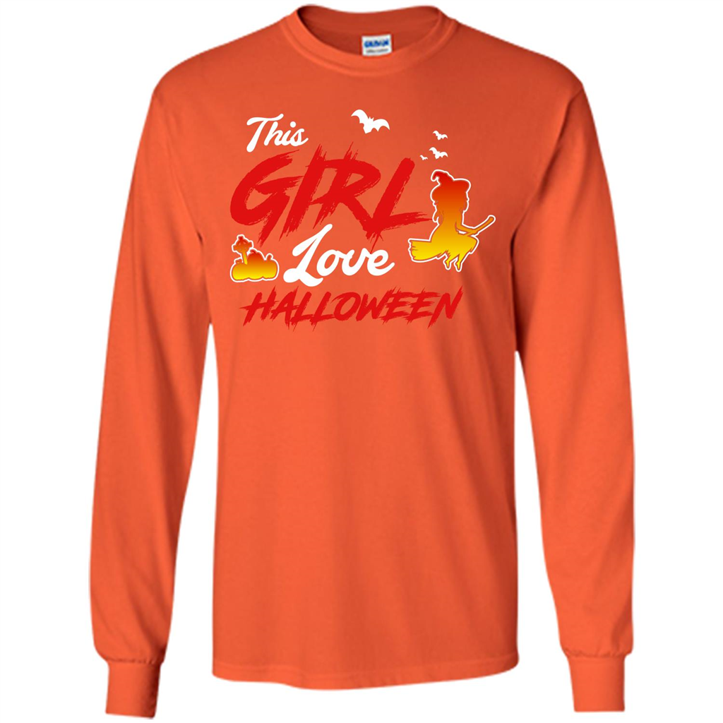 Halloween T-shirt This Girl Love Halloween Orange