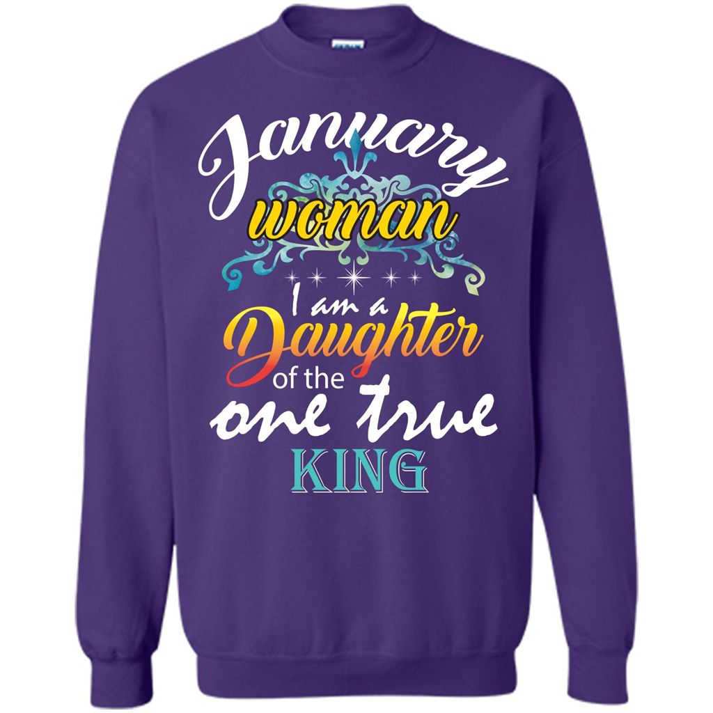 January Woman I Am A Daughter Of The One True King T-shirt Orange