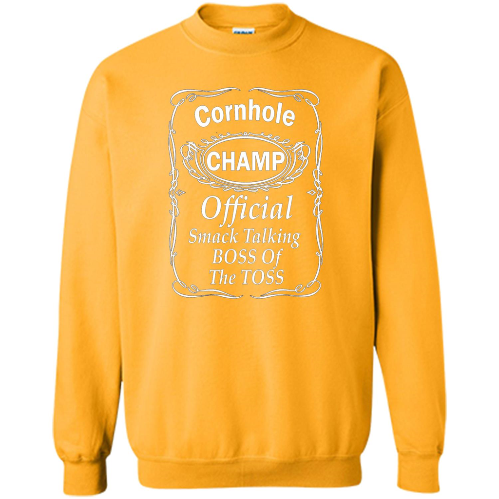Cornhole Champ Distressed T-shirt Gold