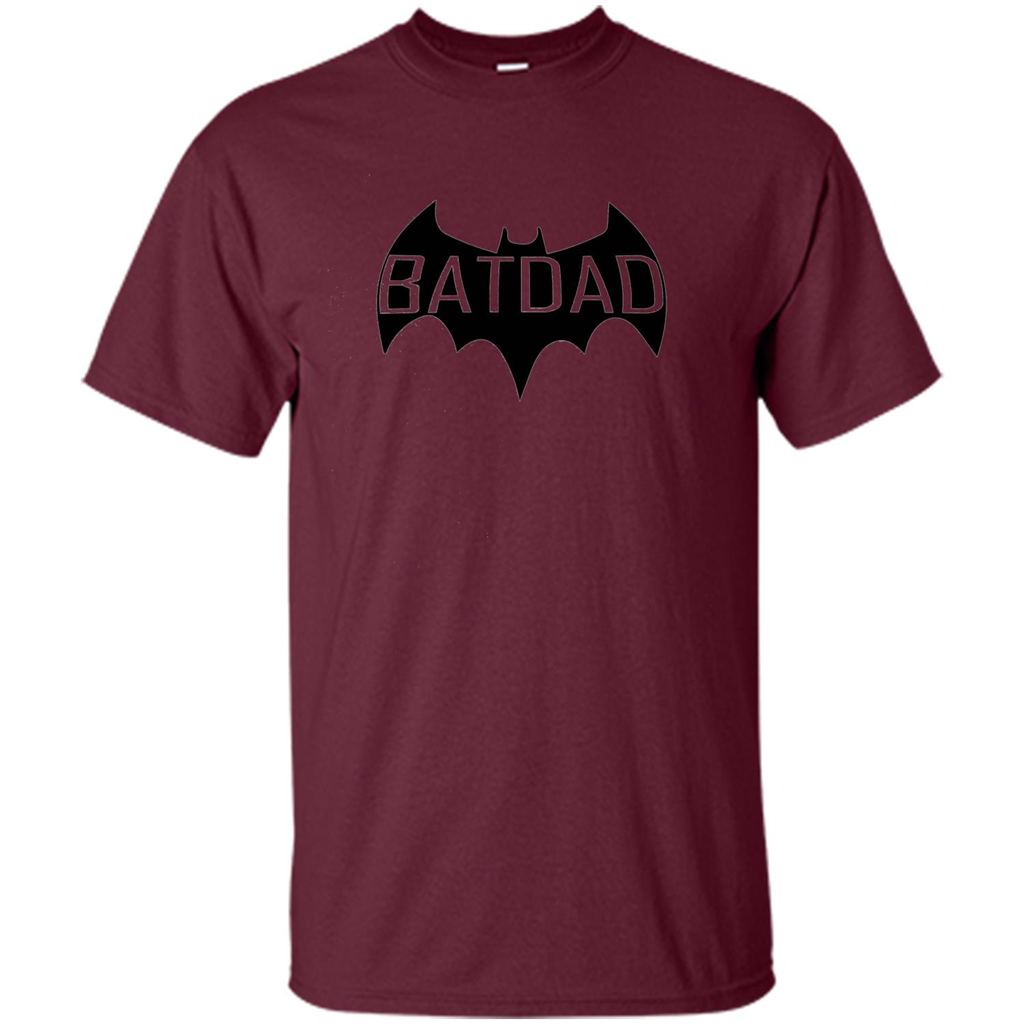 Fathers Day T-shirt BatDad Maroon