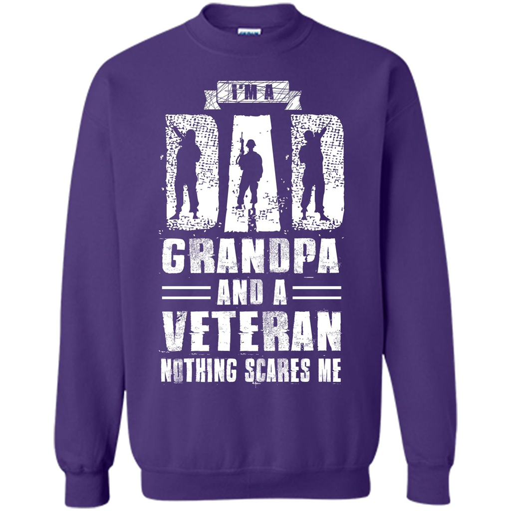 I'm A Dad Grandpa And A Veteran Nothing Scares Me T-shirt Orange