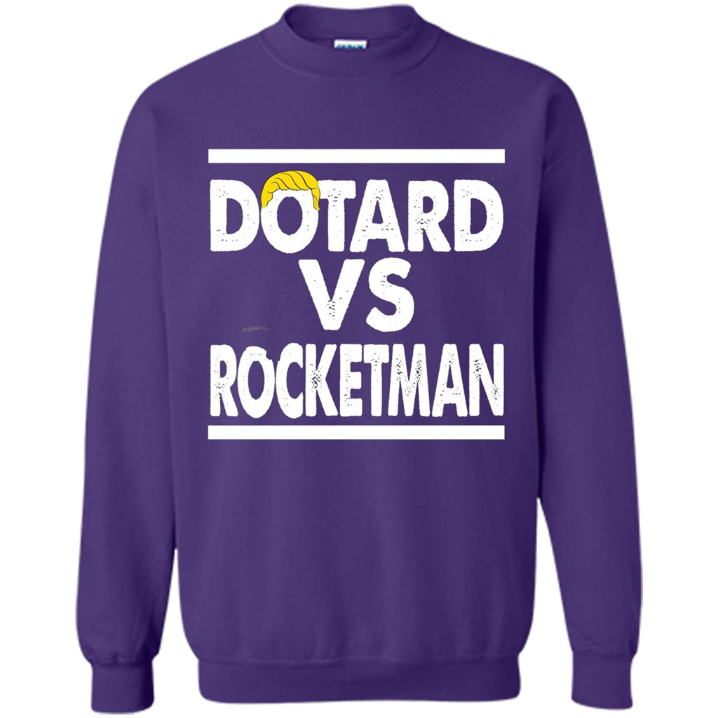 Funny American President T-shirt Dotard Vs Rocketman T-shirt Orange