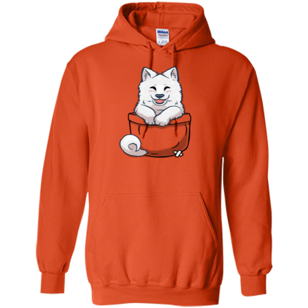 Pocket Samoyed T-shirt Cute Samoyed tshirt Orange