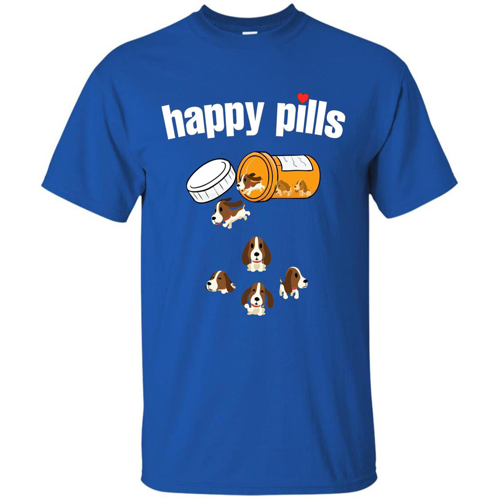 Dog Lover T-shirt Happy Pills T-shirt Royal