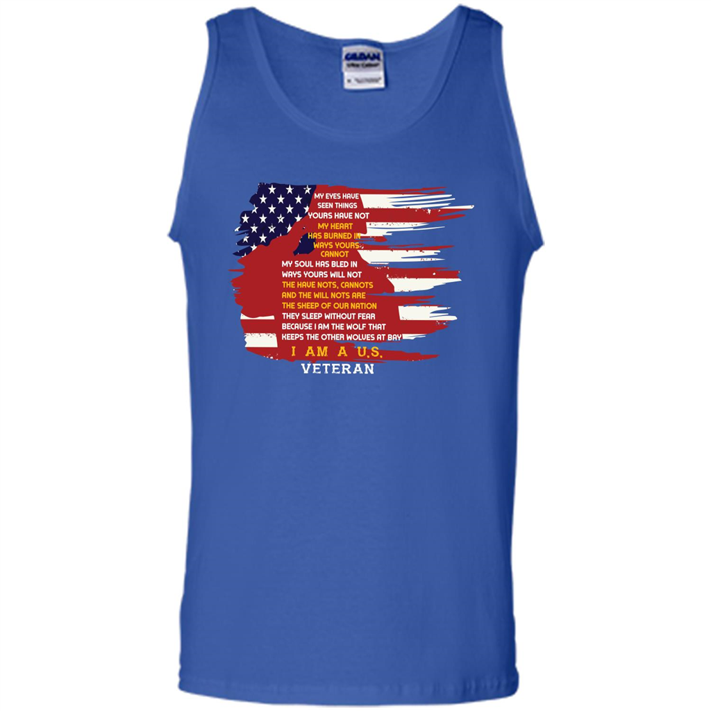 Military T-shirt My Eyes Have Seen Things Yours Have Not Royal